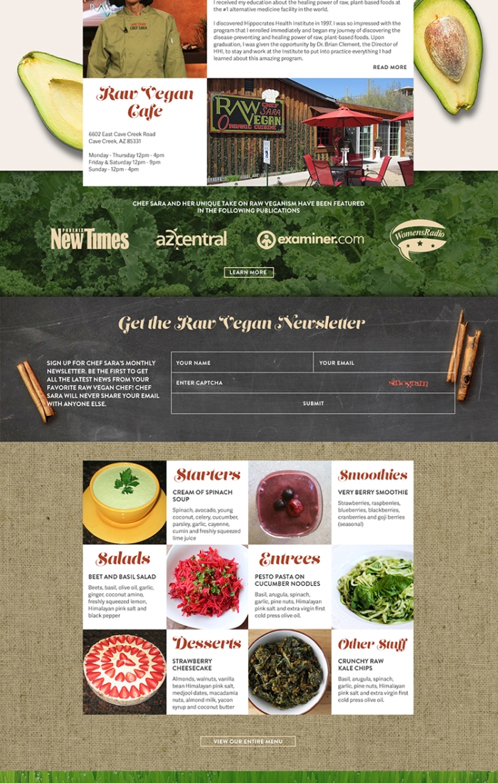 web design, chef sara, darren wiseman