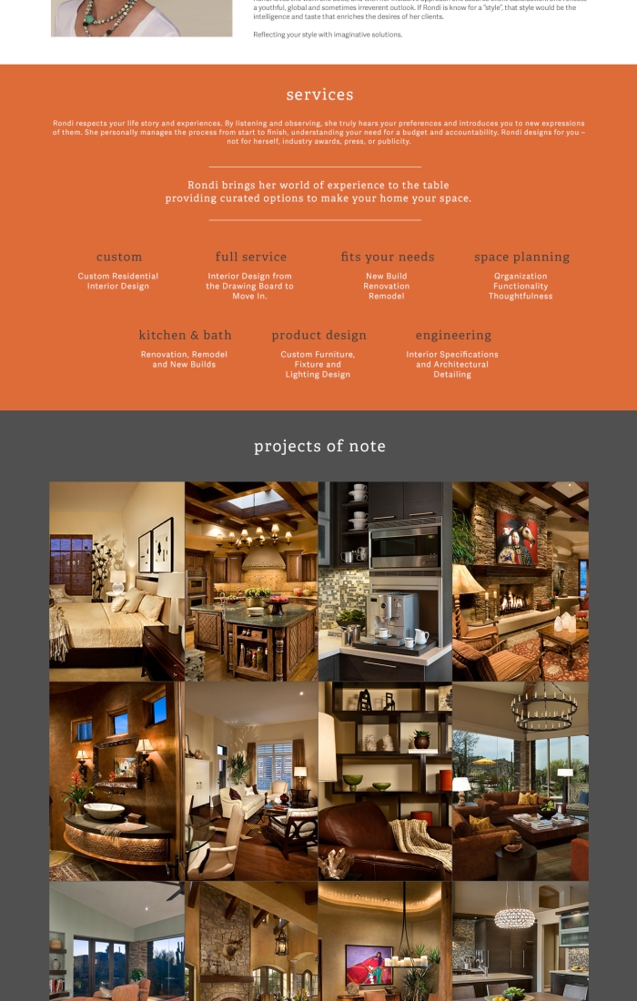 darren wiseman, rondi kilen, website design, interior design